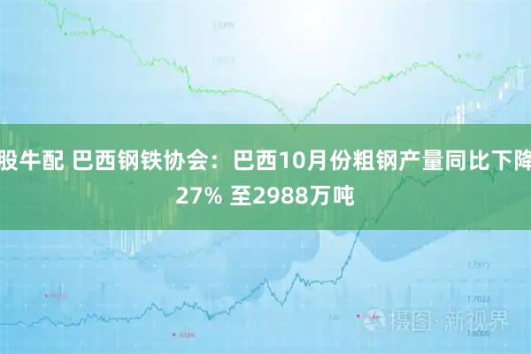 股牛配 巴西钢铁协会：巴西10月份粗钢产量同比下降27% 至2988万吨